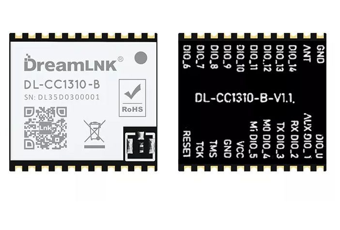 DL-CC1310-B433, 433MHz Wireless Transparent, SoC Transceiver Module, TI CC1310 Chip
