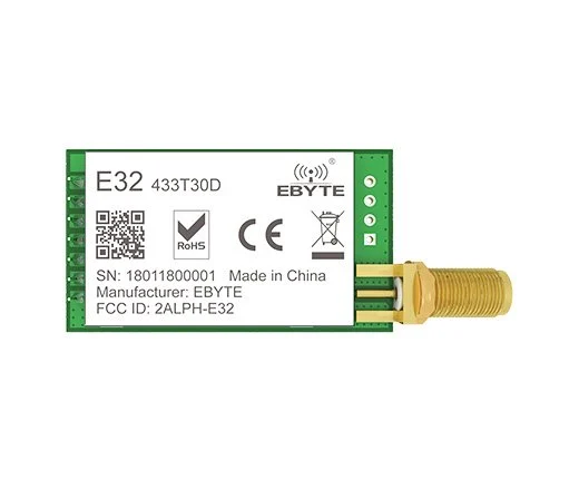 E32-433T30D -V8, 433MHz LoRa Module, SX1278, 30dBm, 7.5km, UART, DIP