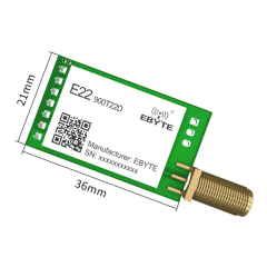 E22-900T22D -V2, 868MHz LoRa Modül , 22dBm, 5km, UART, DIP