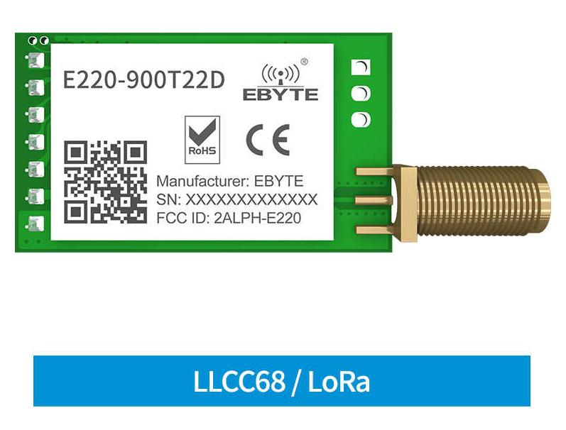 E220-900T22D, 868MHz LoRa Modül , LLCC68, 22dBm, 5km, UART, DIP