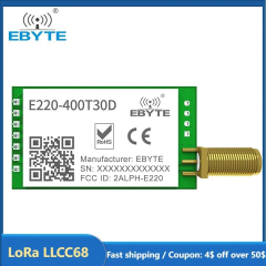 E220-400T30D , 433MHz LoRa Modül , LLCC68, 30dBm, 10km, UART, DIP