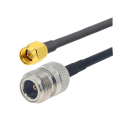 LMR600 (RLFC-600) Düşük Kayıplı Koaksiyel Kablo, 10 Metre - N/Female - SMA/Male