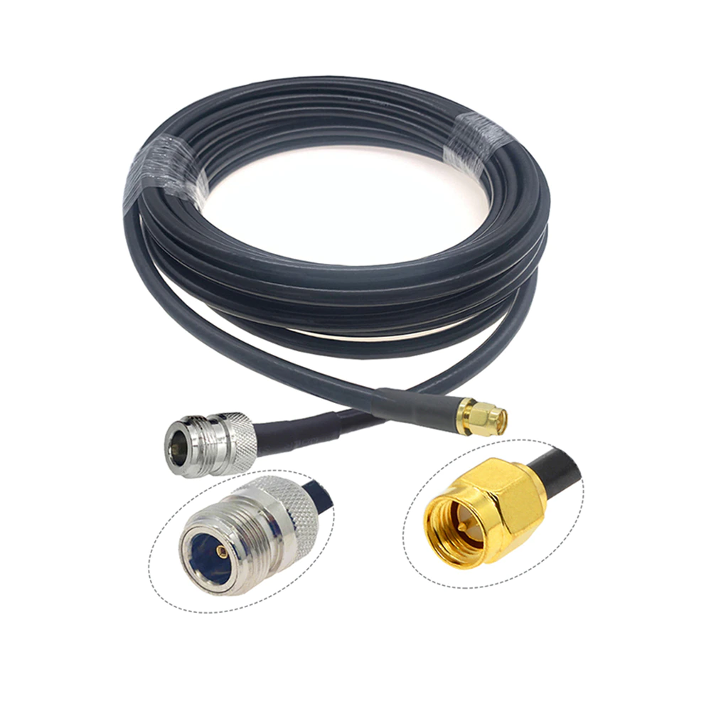 LMR600 (RLFC-600) Düşük Kayıplı Koaksiyel Kablo, 7 Metre - SMA/Male - N/Female