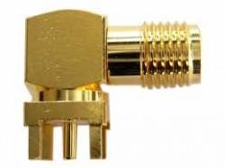 SMA-KWE Dişi 90° PCB Konnektör, 15mm