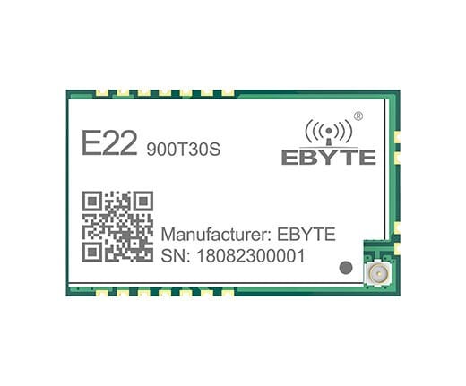 E22-900T30S, 868MHz LoRa Module, 30dBm, 10km, SMD, UART