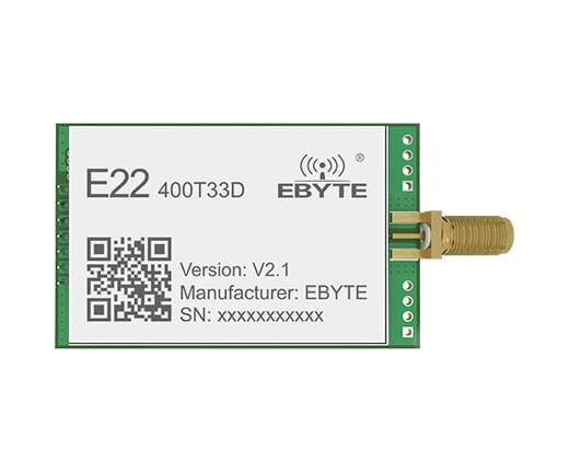 E22-400T33D -V2, 433MHz LoRa Module, 33dBm, 16km, UART, DIP