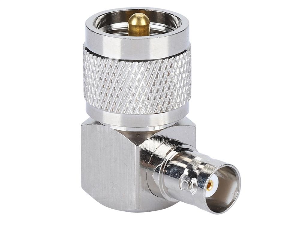 BNC Dişi UHF Erkek Dönüştürücü Konnektör 90 derece