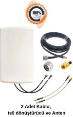 MRTK-D7038-W13X2,  5G - LTE / 4G Mimo Anten, Superbox / Modem Uyumlu , 9/11dBi, 30cm RG58, N-Dişi İstemiyorum - İstemiyorum