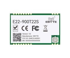 E22-900T22S, 868MHz LoRa Module, 22dBm, 5km, SMD, UART
