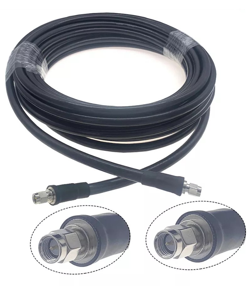 LMR400 Düşük Kayıplı Koaksiyel Kablo, 3 Metre - SMA/Male - SMA/Male