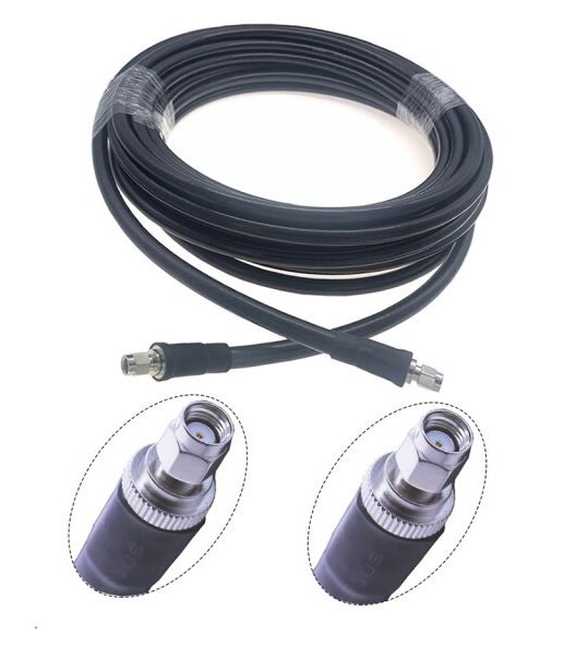 LMR200 Düşük Kayıplı Koaksiyel Kablo,, 2 Metre - RP-SMA/Male - RP-SMA/Male